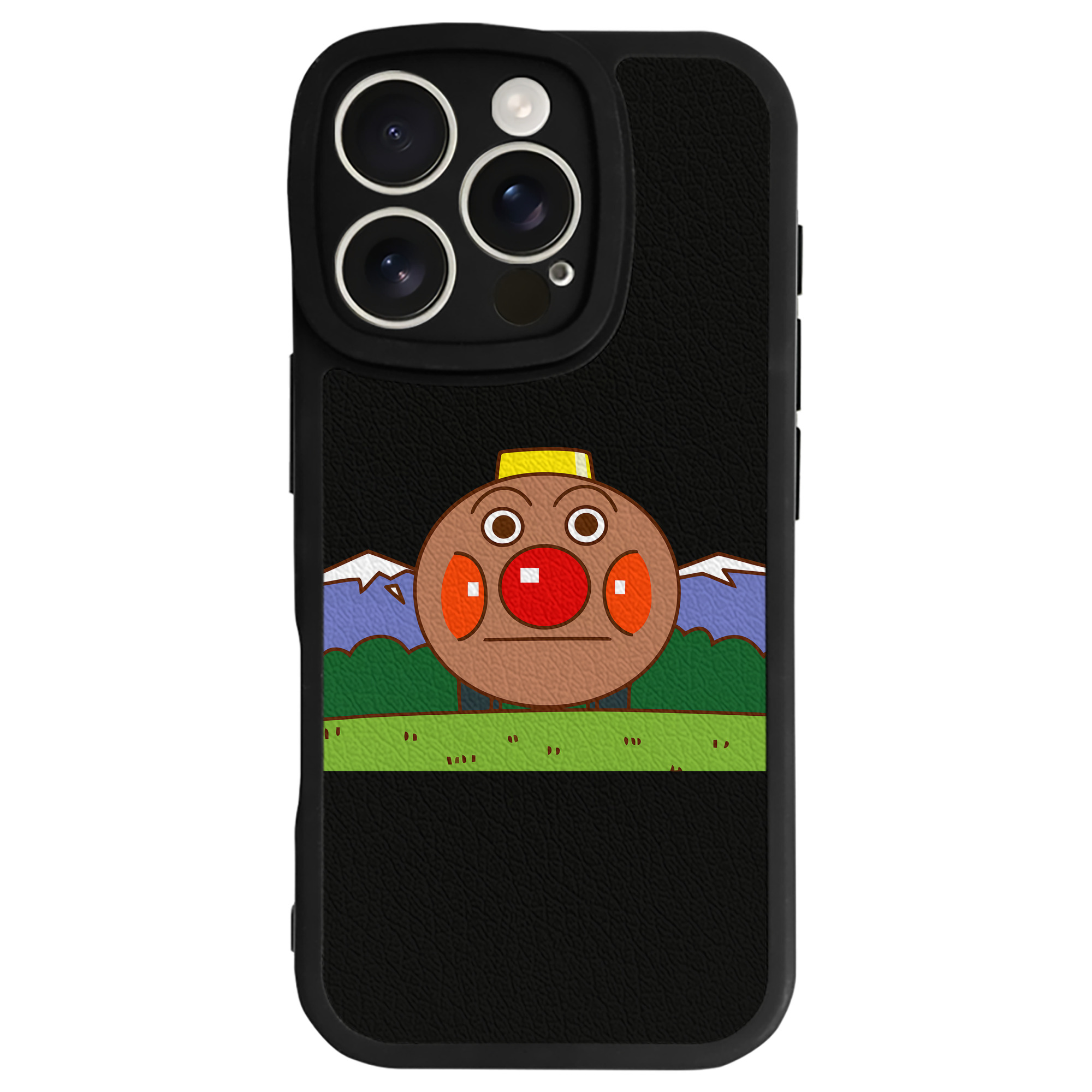 （画像用） アンパンマン Anpanman 【iPhone 16シリーズ対応】シリコンスマホケース（レザー調） 材質：シリコン